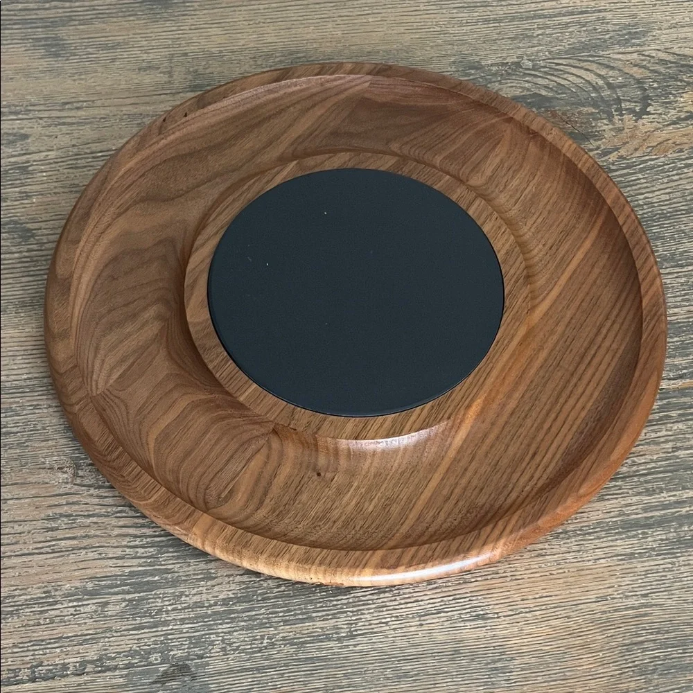 Crate&Barrel Wooden with Slate Tray